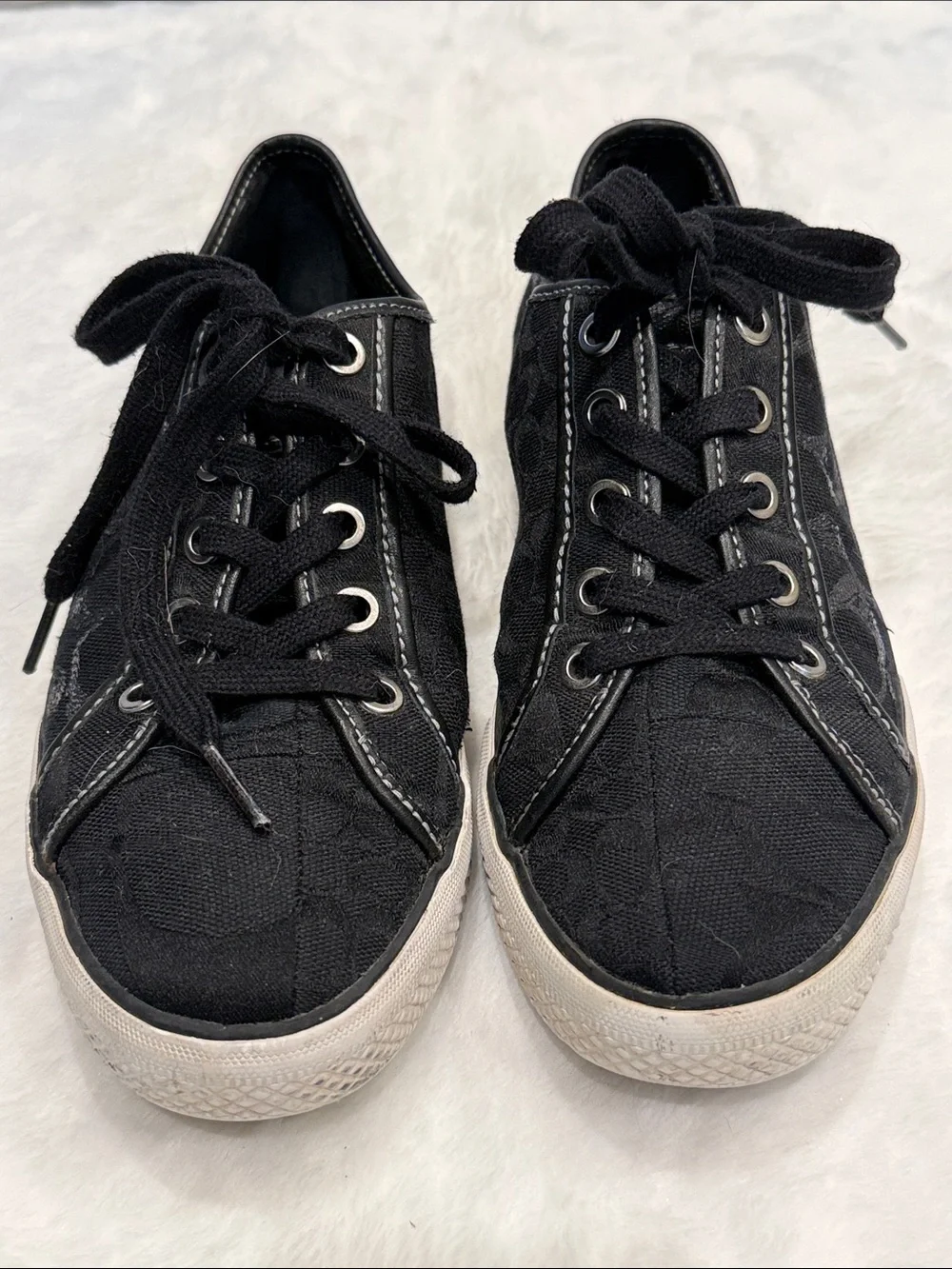 Coach Black Low-Top Lace-Up Sneakers